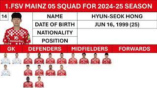 1. FSV Mainz's Squad for 2024-25 season | Who is your favourite???