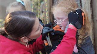 6 little monkeys on a ropes course and Hazel overcomes her fear!