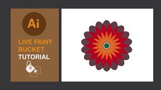 How to use the live paint bucket tool in Adobe Illustrator cc.