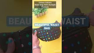 SEE THE BEAUTIFUL ANKARA FABRIC UNISEX WAIST BAG I MADE#shortvideo #ankarabag #short