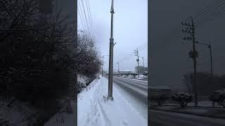 Walking going home from night duty work.