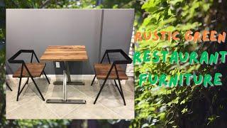 Rustic Green Restaurant Furniture