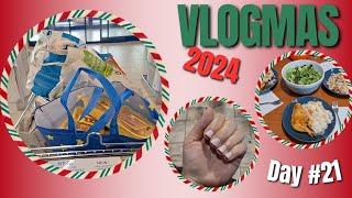 Vlogmas Day #21 Supermarket Haul & Τα δικά μου Χριστουγεννιάτικα Νύχια! | Nancy Stergiou