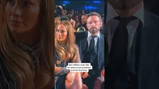 Ben DID NOT want to be at The Grammy's #shorts #benaffleck #jlo #jenniferlopez #benifer #grammys