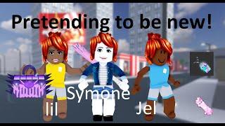 Pretending to be newbies but with overpowered weapons | @SymoneAndJel  (Roblox Baddies)