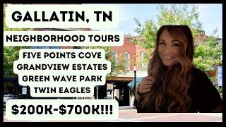 MOVING TO TENNESSEE? GALLATIN, TN TOURS- 4 NEIGHBORHOODS $200K-$700K'S!!!