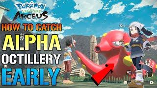 Pokemon Legends Arceus: How To Catch ALPHA octillery! Early In The GAME!