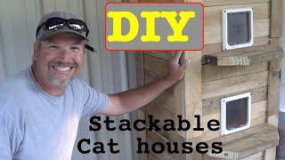 Amazing DIY, Cat House (STACKABLE INSULATED) MADE (WITH PALLET LUMBER)