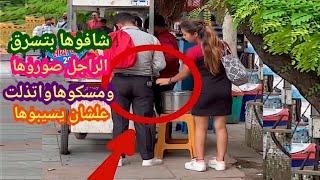 لو لم تصورها الكاميرات لما صدقها أحد  حرامية بتسرق رجل واتشافت فى كاميرات المراقبة واتقبض عليها  