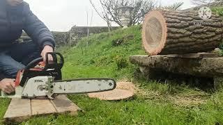 test de Coupe de mes tronçonneuses stihl !!!!