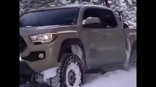 Cali Raised LED Outfitted Toyota Tacoma Snow Mobbing Video Shoot