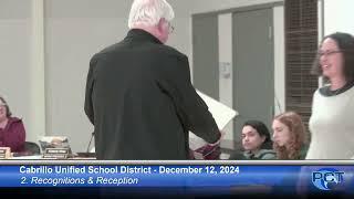 CUSD 12/12/24 - Cabrillo Unified School District Meeting - December 12, 2024