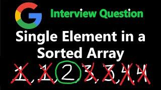 Single Element in a Sorted Array - Leetcode 540 - Python