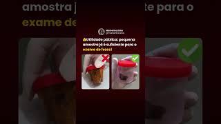 ️Utilidade pública: pequena amostra já é suficiente para o exame de fezes! #meme