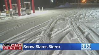 Major snowstorm welcome in Sierra