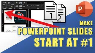 FIX: PowerPoint Slide Number Not Starting at #1 | Change Slide Numbers in PowerPoint