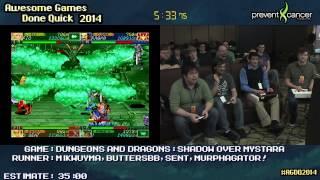 Dungeons & Dragons: Shadows Over Mystara :: SPEED RUN Live Co-op (0:23:03) #AGDQ 2014