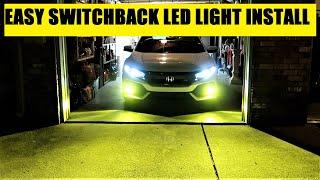 Switchback LED fog light install Civic Si 10th gen #Honda#CivicSi#lasfit#foglights