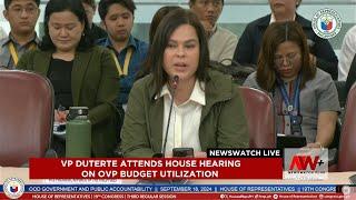 VP Duterte attends House hearing on OVP budget utilization