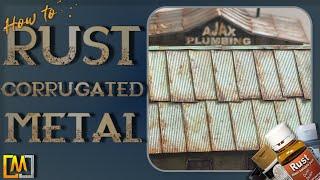 "Realistic Rust Effects: Transform Corrugated Paper into Weathered Metal!"