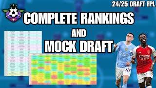 DRAFT FPL MOCK DRAFT AND FULL RANKINGS