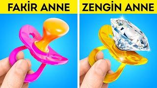 ZENGİN vs. YOKSUL ANNE ‍ || En İlginç Ebeveynlik Taktikleri ve Pratik Çözümler!