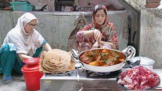 Sham Ka Khana Especial Beef Aloo Gosht Recipe Ky Sath || Village Life || Irma's family vlog