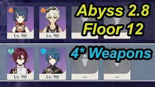 [Abyss Guide][F2P] 4 star weapons & 4 star characters Spiral abyss 2.8 floor 12 genshin impact