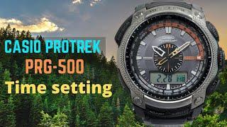 How to set time on Casio Protrek PRG-500 (5113).TrendWatchLab.