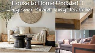 Living Room Update Reveal: furniture delivery & review | Window treatment | Decor Tips #potterybarn