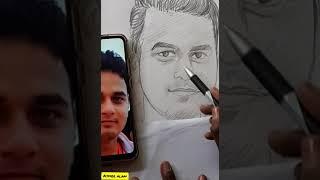 live pencil sketch of Deepak Kashyap sir