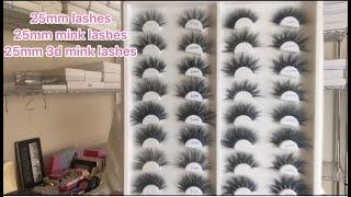 Yesss 25mm lashes from mink lash vendors ️ siberian mink lashes for lash business