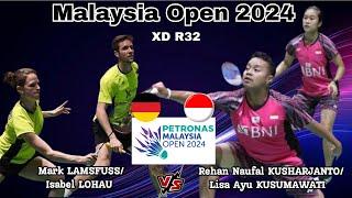 Rehan Naufal KUSHARJANTO/Lisa Ayu KUSUMAWATI (INA) vs LAMSFUSS/LOHAU (GER) | R32 Malaysia Open 2024