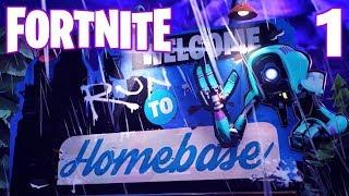 [1] Welcome To Homebase! The Fortress of Lootitude!!! (Let's Play FortNite Multiplayer)