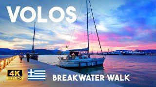 Volos Greece 4K Autumn Evening Walk - Breakwater & Marina - DJI Pocket 3 Cinematic Walking Tour