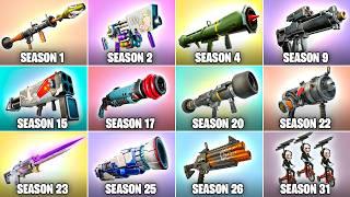 Evolution of All Fortnite Explosive Weapons & Items (Chapter 1 Season 1 - Chapter 5 Season 4)