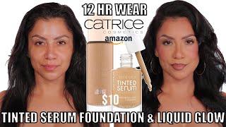 $10 CATRICE TINTED SERUM FOUNDATION & SOFT GLAM LIQUID FILTER + 12HR WEAR TEST *oily skin*|Magdaline