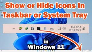 How to Show or Hide Icons In Taskbar or System Tray in Windows 11 PC or Laptop