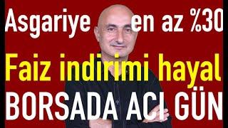 Faiz indirimi hayal oldu | Borsada acı gün | Altında eller tetikte