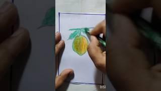 Easy Fruits Drawing #short #ytshorts #trendingshorts #roji art gallery