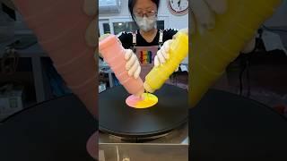 Rainbow Crepe - Korean Street Food #shortsvideo