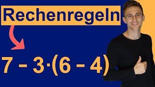 Rechenregeln/ Vorfahrtsregeln beim Rechnen | Leichte Erklärung | Klammer zuerst | Punkt-vor-Strich