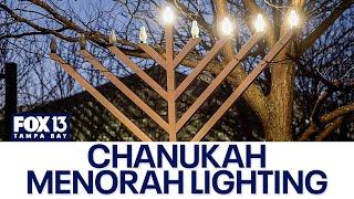 Tampa temple lights Chanukah menorah on first night of holiday