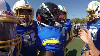 12U Youth Football Helmet Cam: Jaiden Smith #22 Shows Incredible Skills | Boston Chargers