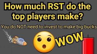 You do not need to invest money! How much RST top ranked players make on RollerCoin #3