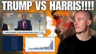 TRUMP Vs HARRIS TONIGHT!!! Markets Think Trump Will Win? Miners, Jan 2021 6.8M Wallets Today 60.1M!!