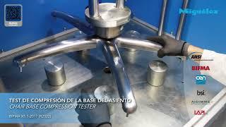 Chair base compression tester - Miguélez Seating