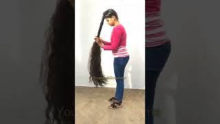 long hair bun||oil hair ||#subscribe #longhair #shorts