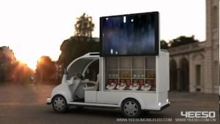 Moible LED Advertising Vehicle Mini LED Trailer YES-M5 with Electric Chassis.