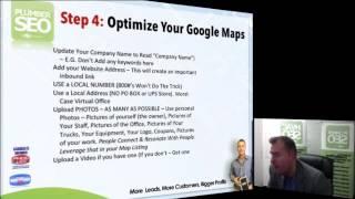 Plumbing SEO - how to get ranked on the Google Map for plumbers